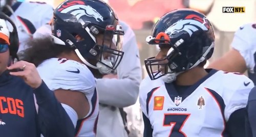 Broncos' Defensive Lineman Mike Purcell Seen Yelling At Russell Wilson For Sucking vs. Panthers (VIDEO)