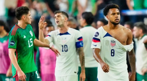 Disturbing Scenes Unfold At USA Mexico Soccer Game As Dozens Of Fights Break Out Riot Police 