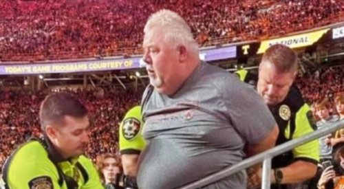 Disgraceful Old Man Arrested In The Stands With His Pants Around His Ankles & Underwear Exposed During During Tennessee-South Carolina Game (PIC)