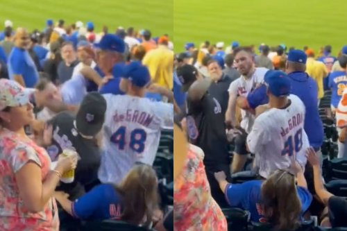 Poor Fan At New York Mets Game Got Destroyed By Two Vicious Punches During Fight (VIDEO)