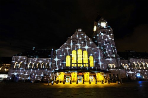 Metz : les illuminations de Noël sur la façade de la gare reprennent ce soir