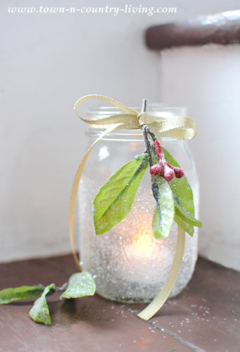 Frosted Mason Jar Votives: Easy DIY Holiday Decor - Town & Country Living