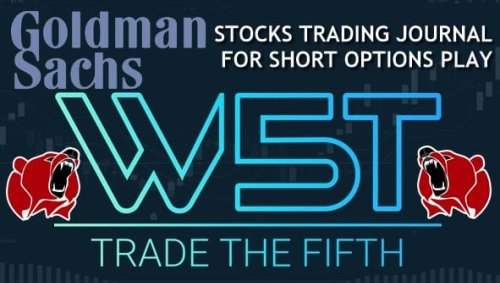 Stocks Trading Journal Video for Short Options Play on GS