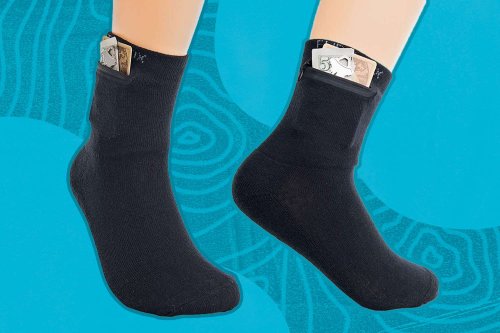 Travelers Love These Genius Socks That Have a Hidden Pocket for Storing Cash and Cards