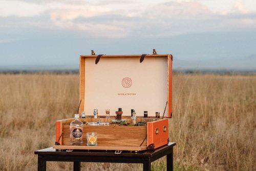 This Luxury Safari Lodge Has a Bespoke Cocktail Trunk for Sundowners With Views of Mount Kilimanjaro