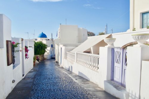 This Village on Santorini Gets a Fraction of the Crowds — and Has 2 Beautiful Luxury Hotels
