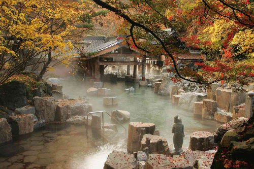 This Hidden Hotel Is Home to Japan's Most Scenic River Hot Springs