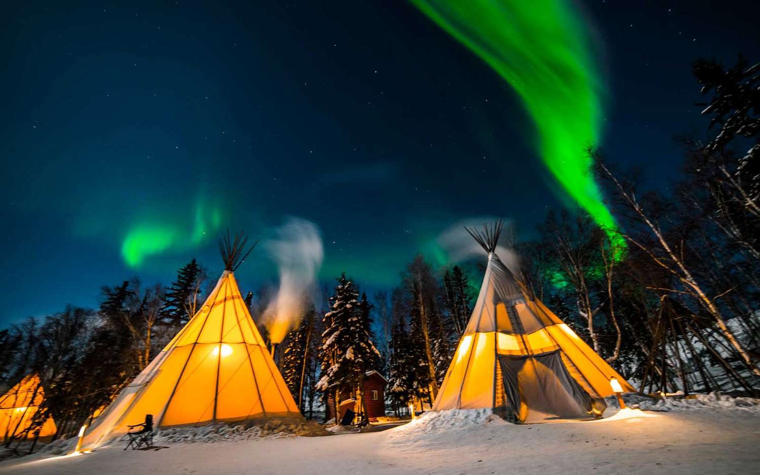 A Canadian Teepee Village Is One of the Best Places to See the Northern Lights