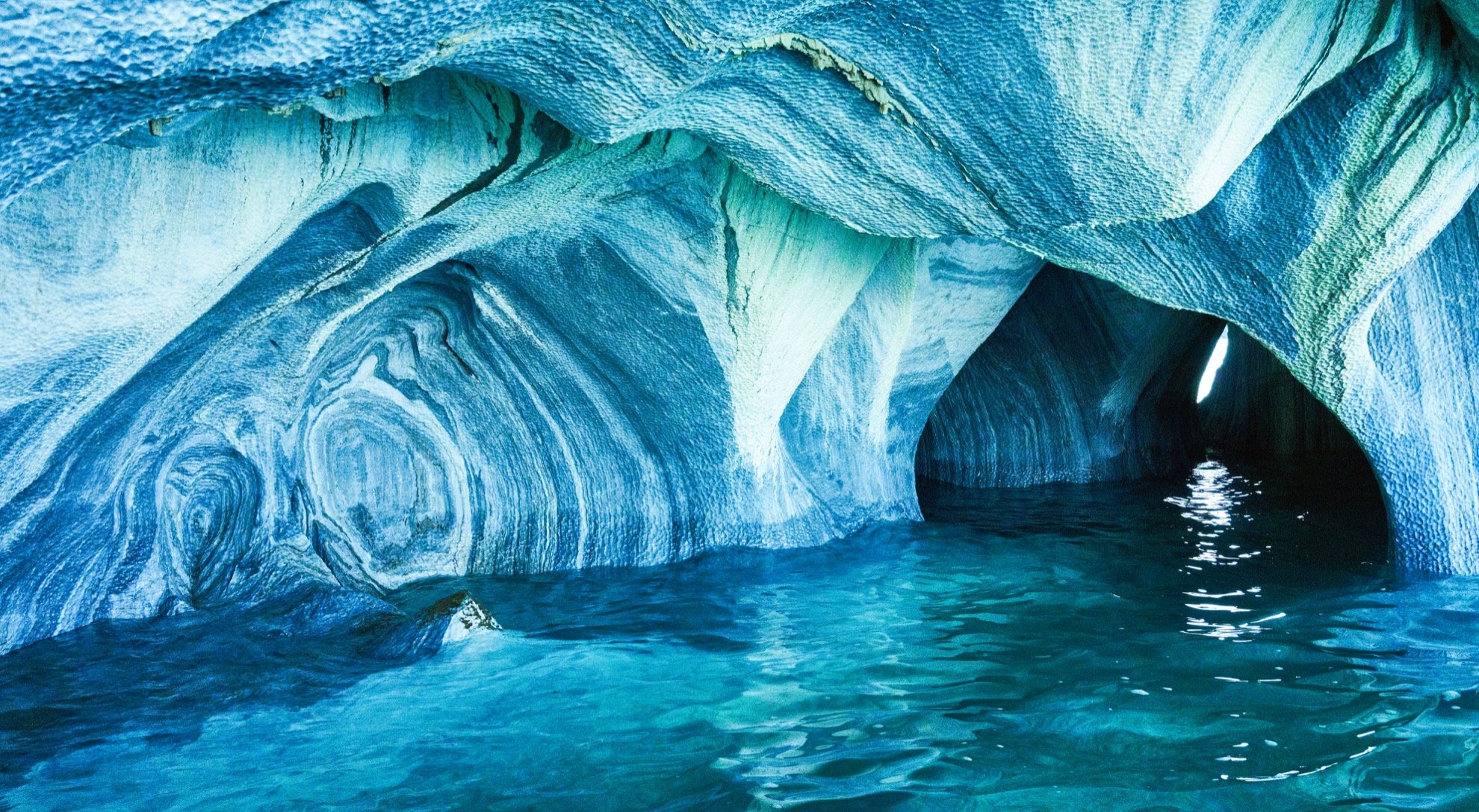Explore Chile's Beautiful Color-Changing Marble Caves