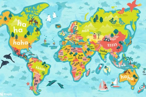 Karte zeigt, wie unterschiedlich die Menschen weltweit online „lachen“