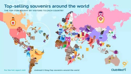 El mapa con los 'souvenirs' más famosos de cada país del mundo