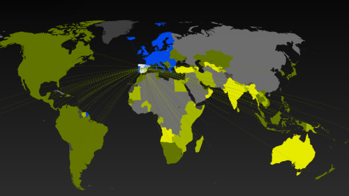 Este mapa interactivo muestra los países a los puedes viajar sin visado según tu nacionalidad