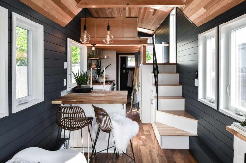 Couple's Dream Tiny House Combines Coziness With Urban Chic