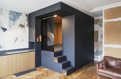 Sleek Multifunctional 'Bedroom Box' Maximizes This Small Apartment