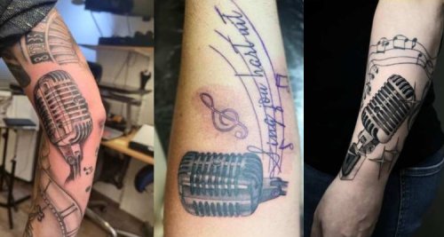 30 Unique Microphone Tattoo Designs and Ideas