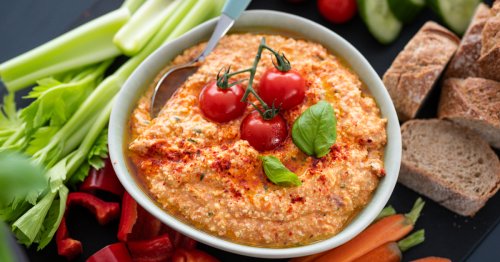 Feta-Tomaten-Dip mit frischen Tomaten - trickytine