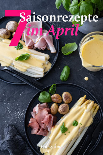 Saisonale Rezepte im April - 7 tolle Gerichte mit Bärlauch, Rhabarber & Spargel [saisonal & regional] - trickytine