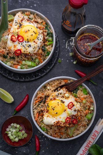 Gebratener Reis mit Ei & Gemüse - mein ultimatives & schnelles 30 Minuten Rezept, asiatisch lecker! - trickytine
