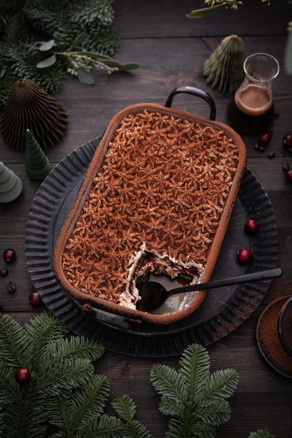 Winter Tiramisu ohne Ei - fruchtig mit Cranberries! - trickytine
