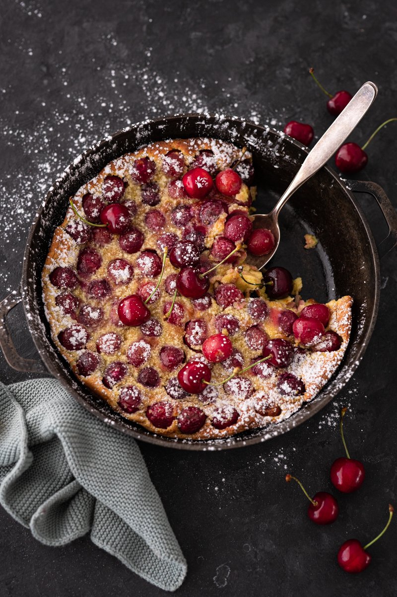 Schnelles Kirsch Clafoutis – Clafoutis aux cerises Originalrezept