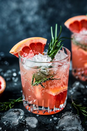 Pink Grapefruit Spritz mit Rosmarin - trickytine