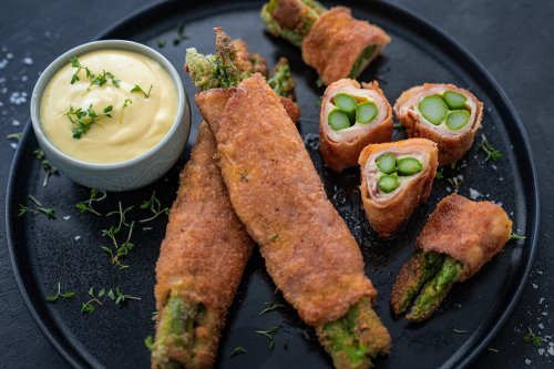 Spargel Cordon Bleu mit grünem Spargel - trickytine