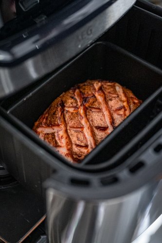 Fleischkäse in der Heissluftfritteuse backen – saftig, schnell, lecker!
