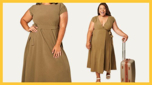 This plus-size-friendly wrap dress is a packing essential