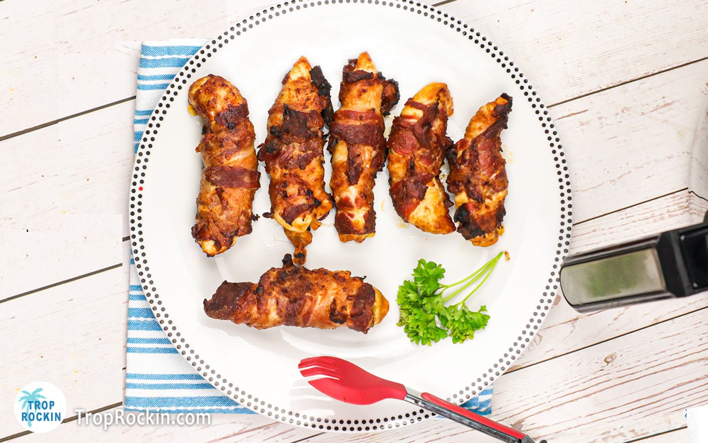Air Fryer Bacon Wrapped Chicken Tenders