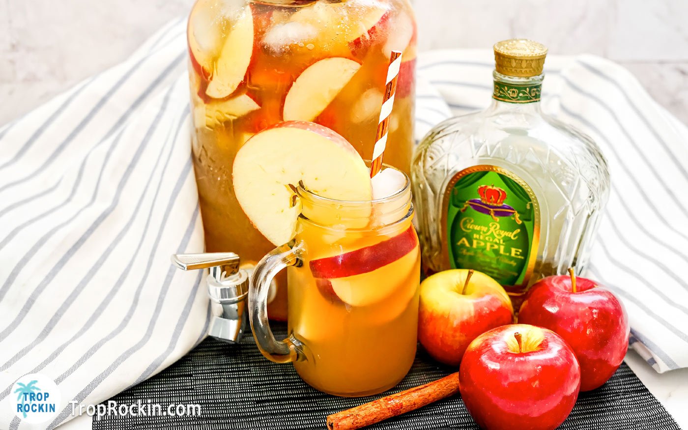 Apple Cider Whiskey Punch with Crown Apple