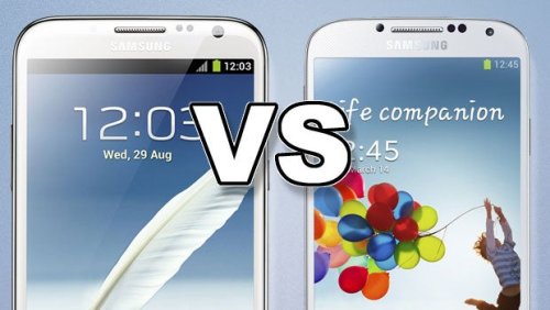 Samsung Galaxy S4 vs Note 2