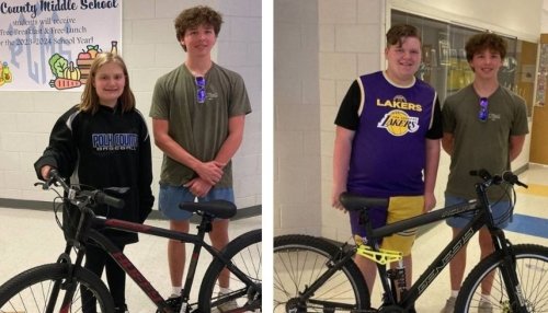 Polk Middle students rewarded for acts of kindness with new bikes