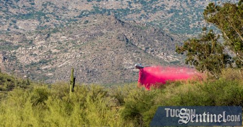 Drought-fueled fire still burns through Arizona forest