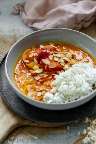 Tomaten-Curry mit Reis - Tulpentag. Schnelle Rezepte.
