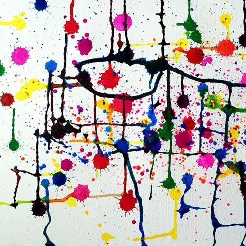 art journal page - Drips and splatters  by... | Art Journal Pages