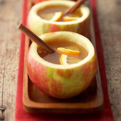 Hot Spiced Cider: Make apple mugs for your cider... |