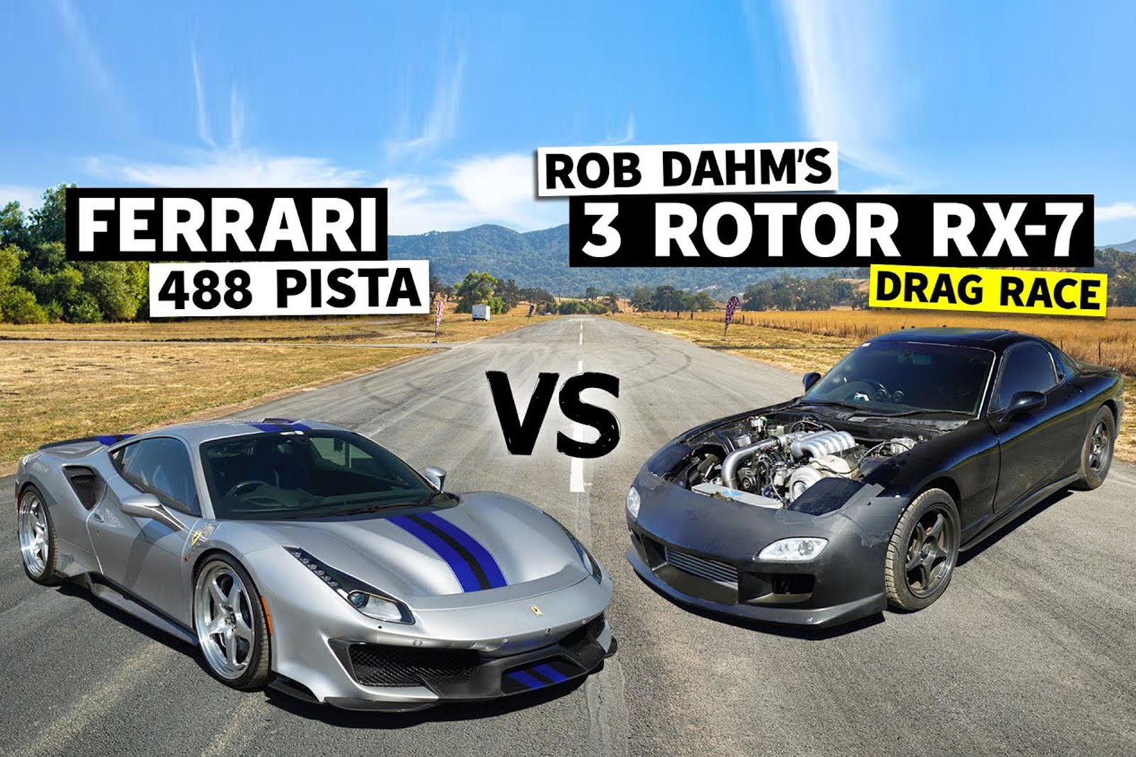 VIDEO - Une Mazda RX-7 peut-elle battre une Ferrari 488 Pista ?