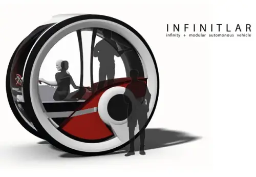 Infinitlar Autonomous Futuristic Vehicle for The Year of 2040 - Tuvie Design