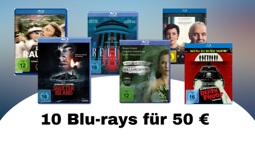 "10 Blu-ray für 50 Euro"-Sonderaktion bei Amazon: Pfingsgeschenk an alle Filmfans