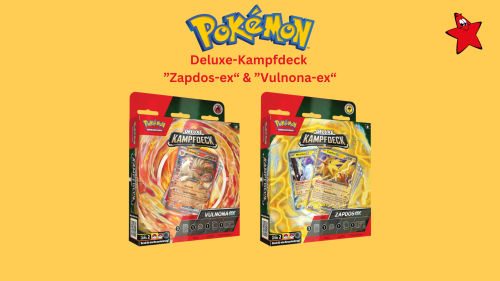 Pokémon Sammelkartenspiel: Deluxe-Kampfdeck “Zapdos-ex“ & “Vulnona-ex“ vorbestellen