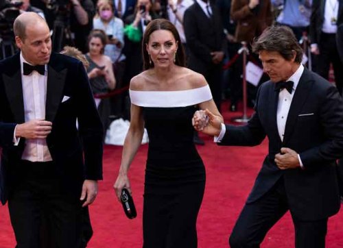 Tom Cruise Walks With Kate Middleton & Prince William At ‘Top Gun: Maverick’ Cannes Red Carpet
