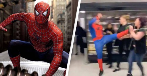 Horror As ‘Spider-Man’ Attacks Staff In Shop
