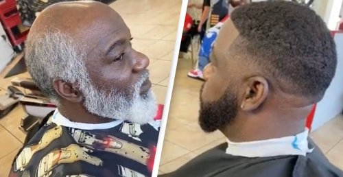 Barber Transforms Man From Looking 77 To 27 In Incredible Video