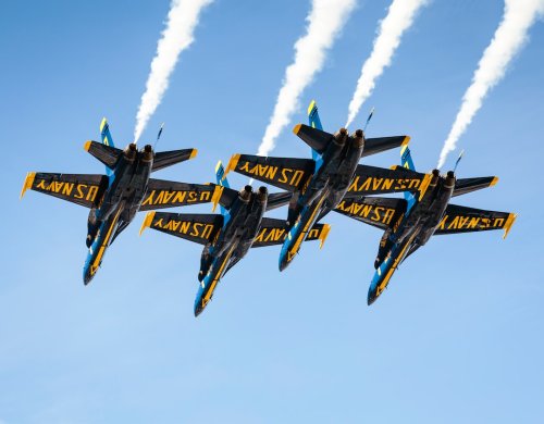 Blue Angels Fly Over San Francisco