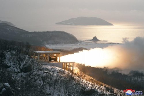 North Korea tests solid-fuel engine for 'new-type strategic weapon'
