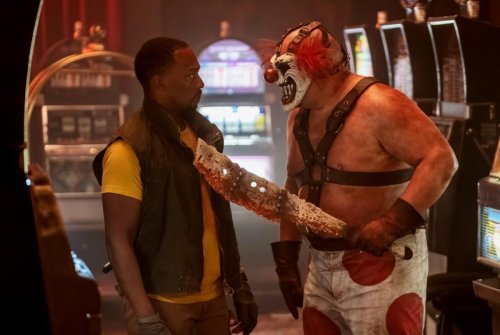 Anthony Mackie fights killer clown Sweet Tooth in 'Twisted Metal' clip, photos