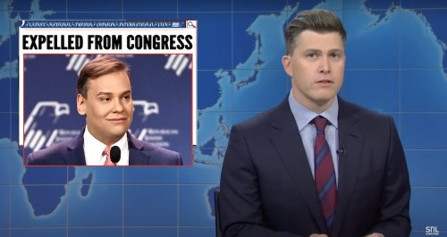 ‘SNL’ Weekend Update Kicked Expelled George Santos On His Way Out And Dragged Elon Musk And Melania Trump