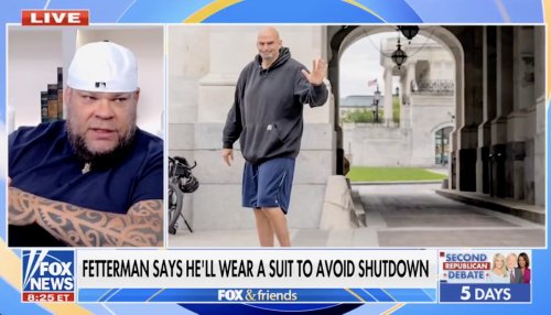 Fox News Brought On A Tatted Up, Casually Dressed, Retired Pro Wrestler, Tyrus, To Trash Fetterman’s ‘Bad Breakup’ Hoodie