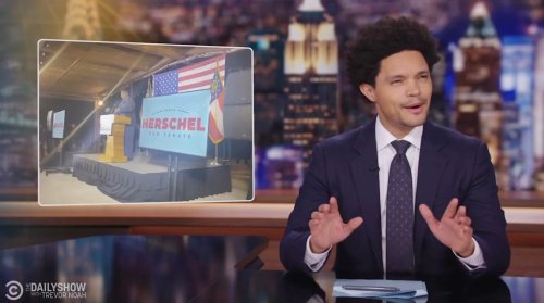 Trevor Noah Did His Best To Unpack Herschel Walker’s Baffling Speech That Somehow Both Promoted AND Debunked Trump’s Border Wall: ‘Did This Man Just Win An Argument With Himself?’
