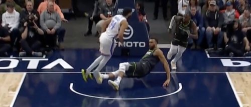 Rudy Gobert Got Ejected For Tripping Kenrich Williams During Wolves-Thunder